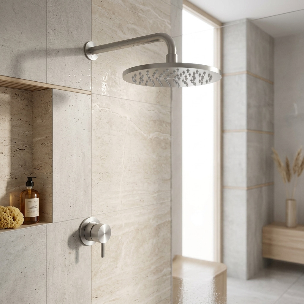 Aquanello Eterna Stainless Steel Concealed Shower Set Mixer Tap with 30cm Rain Shower ET-S-SET7-3-02